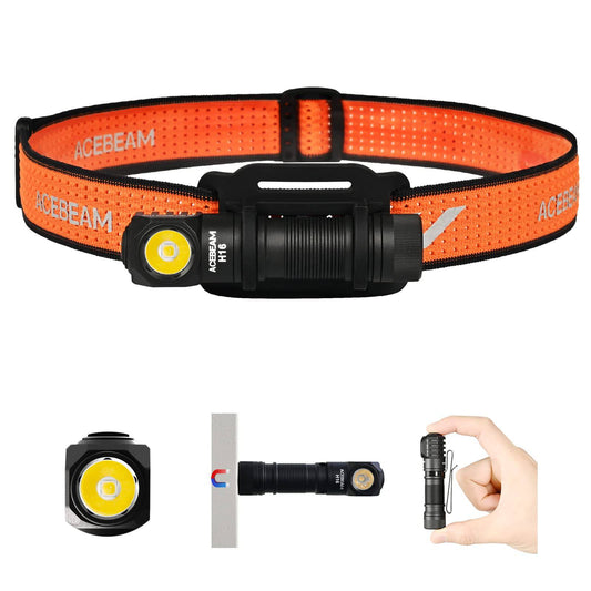 Lanterna profesionala cap Acebeam H16 CRI90 5000K 650 - Articole de Vanatoare