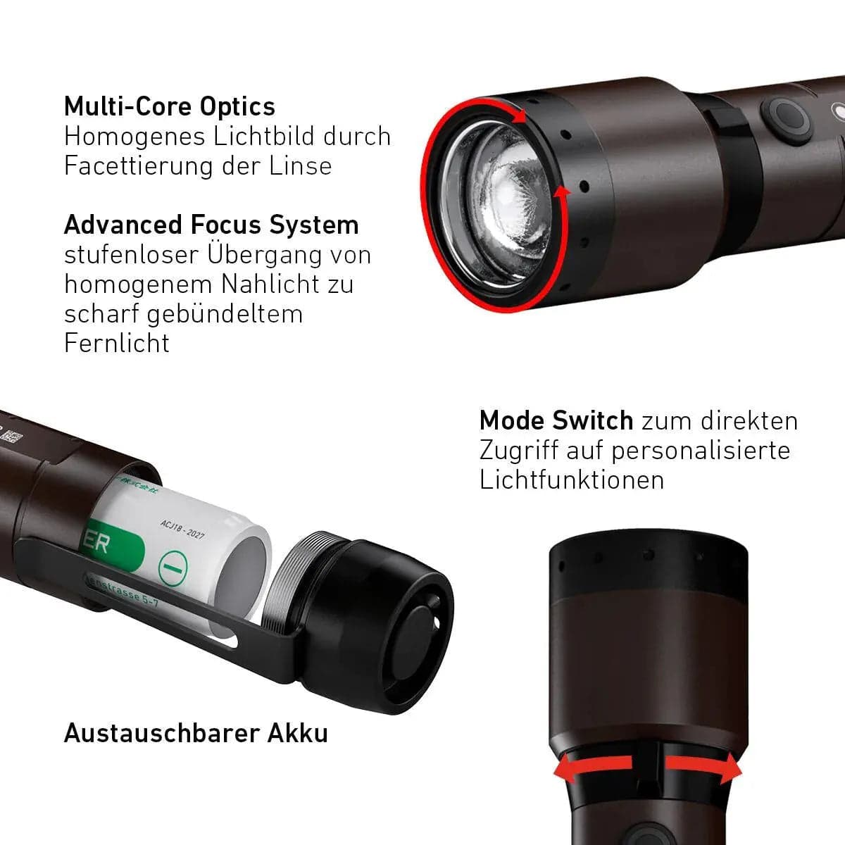 LANTERNA P7R SIGNATURE 2000LM LI-ION CABLU USB - Articole de Vanatoare