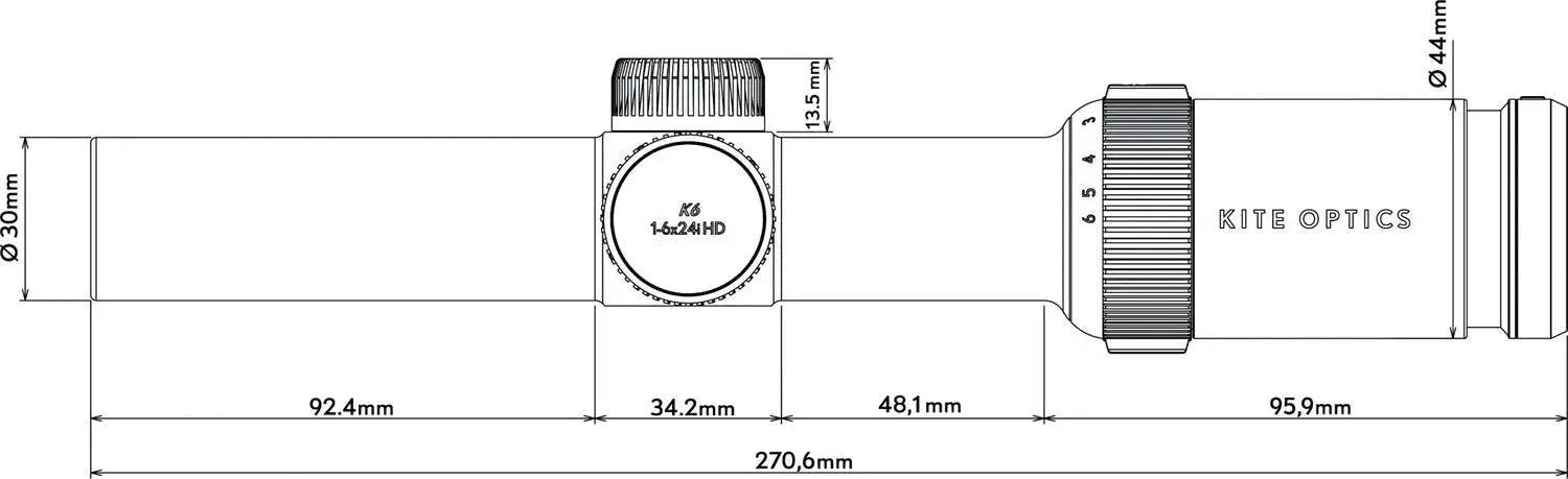 LUNETA KITE OPTICS K6 HD 1-6X24 IRA4I 30MM - Articole de Vanatoare