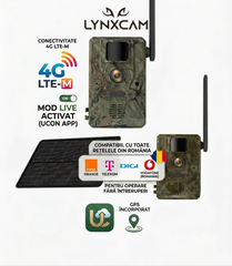 LYNXCAM LX3 camera live 4G GPS articolevanatoare panou solar camuflaj