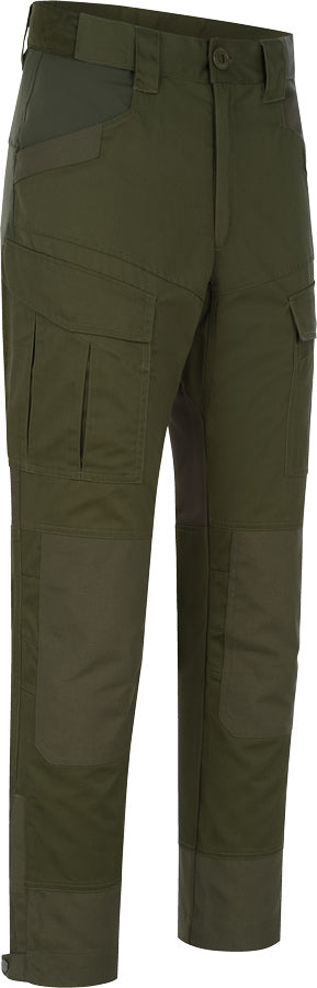 Pantaloni Mauser Stalker articolevanatoare kaki cu buzunare multiple si intarituri genunchi