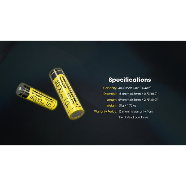 Nitecore NL1840HP Acumulator 18650 Li-Ion 4000 mAh PCB - Articole de Vanatoare