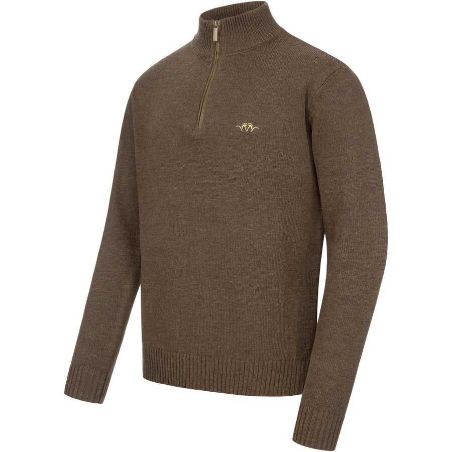 Pulover Blaser Wool HZ Dark Bro - Articole de Vanatoare