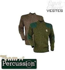 PULOVER KAKI BRODERIE TREESCO - Articole de Vanatoare