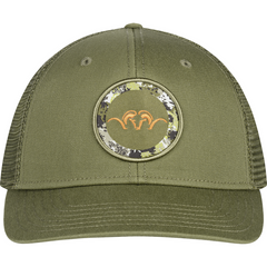 SAPCA BLASER RING CAP 26 DARK OLIVE articolevanatoare verde cu plasa laterala si logo coarne portocaliu