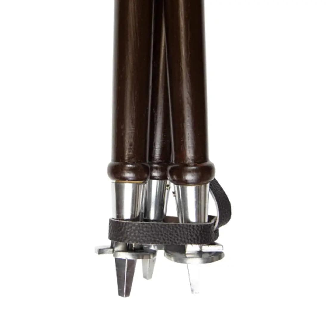Scaun vanatoare pliabil piele varfuri metalice 75cm - Articole de Vanatoare