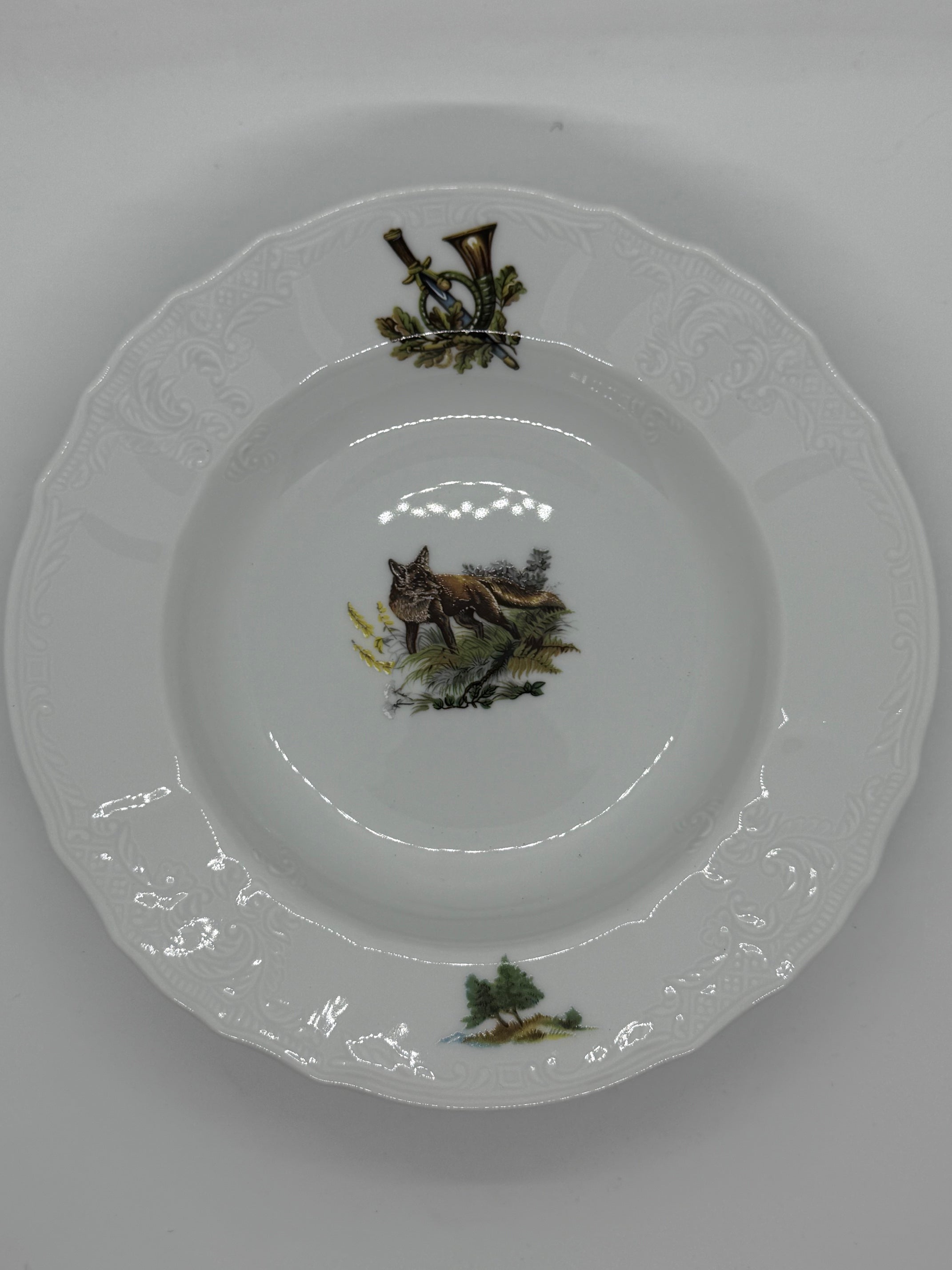 Set 18 piese farfurii ceramica motive vanatoare - Articole de Vanatoare