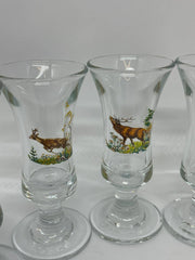 Set pahare shot picior motiv vanatoare - Articole de Vanatoare