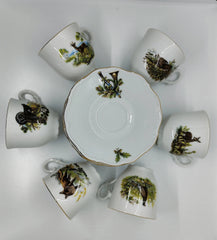 Set cafea cesti aurite motiv vantoare - Articole de Vanatoare