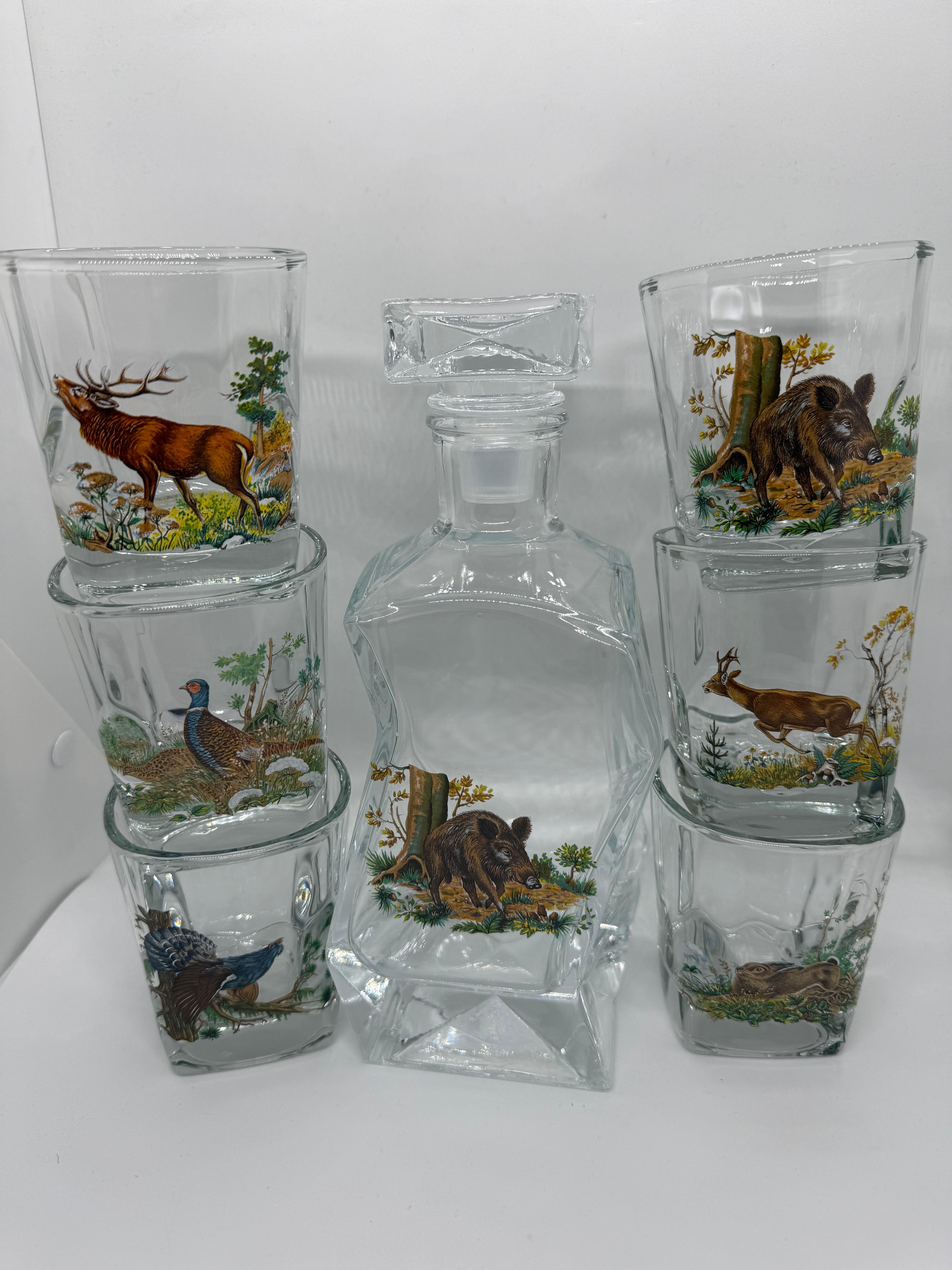 Set Sticla Spirtoase Pahare - Articole de Vanatoare