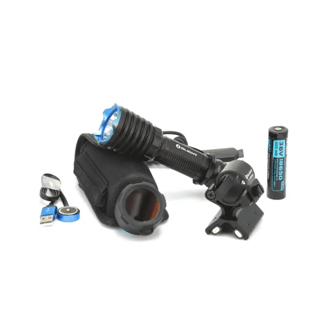 Set complet lanterna Olight Warrior - Articole de Vanatoare