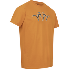 Tricou articolevanatoare Blaser Argali Outline rust cu guler rotund si imprimeu cap argali