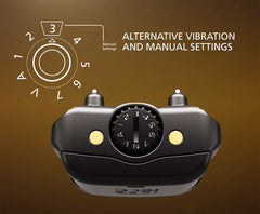 Zgarda anti latrat Garmin BarkLimiter Deluxe negru detaliu buton setari vibratie contacte articolevanatoare