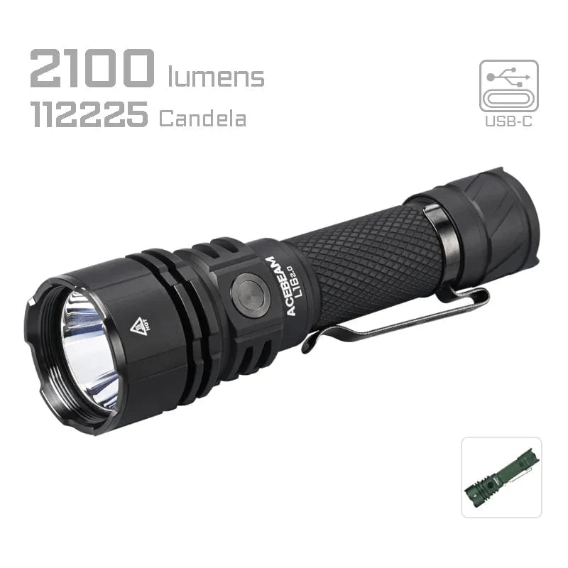 Lanterna Acebeam L16 2.0 6500K CW, 2100 lumeni, 670 metri