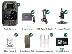 Camera monitorizare 48 MP  FULL HD cu senzor miscare leduri invizibile panou solar