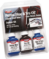 Kit refacere  lemn si metal  Birchwood Casey Deluxe Perma Blue și Tru Oil