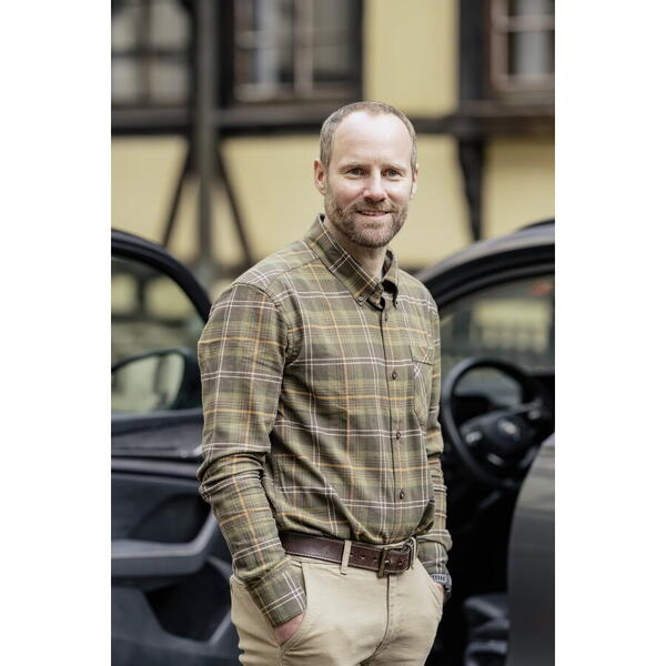 BLASER CAMASA JULIAN FLANNEL GREEN/ORANGE (Copy)