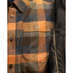 BLASER CAMASA MARVIN FLANNEL GREEN/ORANGE