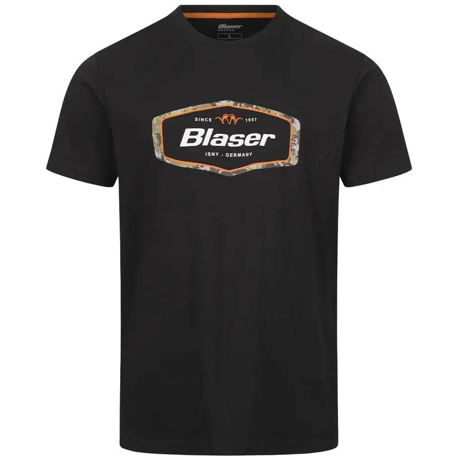 TRICOU BLASER  BADGE T 24 BLACK - Articole Vanatoare