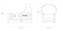 RED DOT SIGHT REFLEX DIGITAL CONTROL WIDE