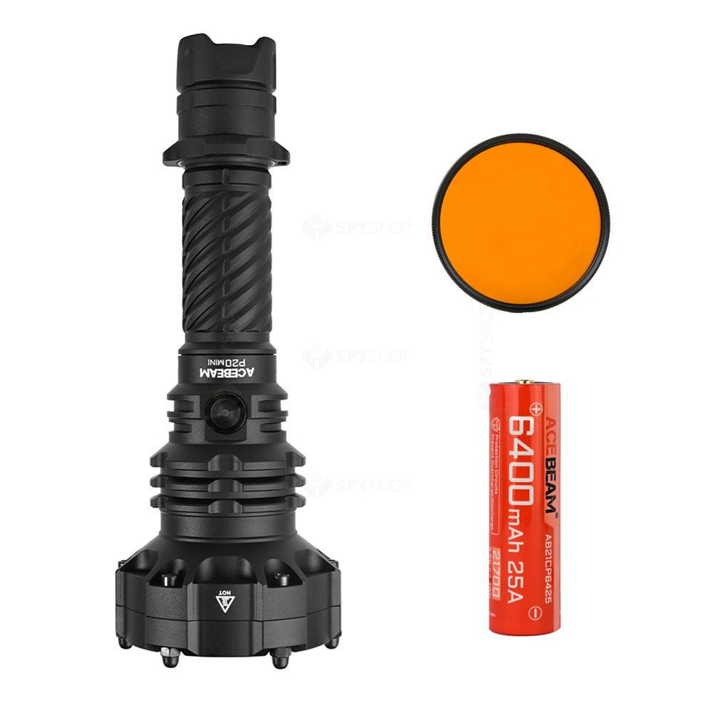 Lanterna profesionala reincarcabila Acebeam Long Distance P20 Mini, 4000 lumeni, 6400 mAh, 1035 m
