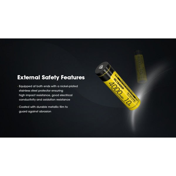 Nitecore NL1840HP, Acumulator 18650, Li-Ion, 4000 mAh, PCB, 10A
