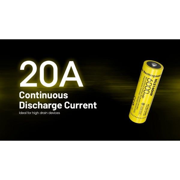 Nitecore NL2160HP, High Drain, Acumulator 21700, Li-Ion, 6000 mAh, 20A