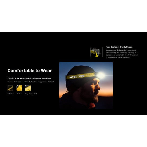 Nitecore NU27, Lanterna Frontală, Reîncărcabilă USB-C, 600 Lumeni, 123 Metri