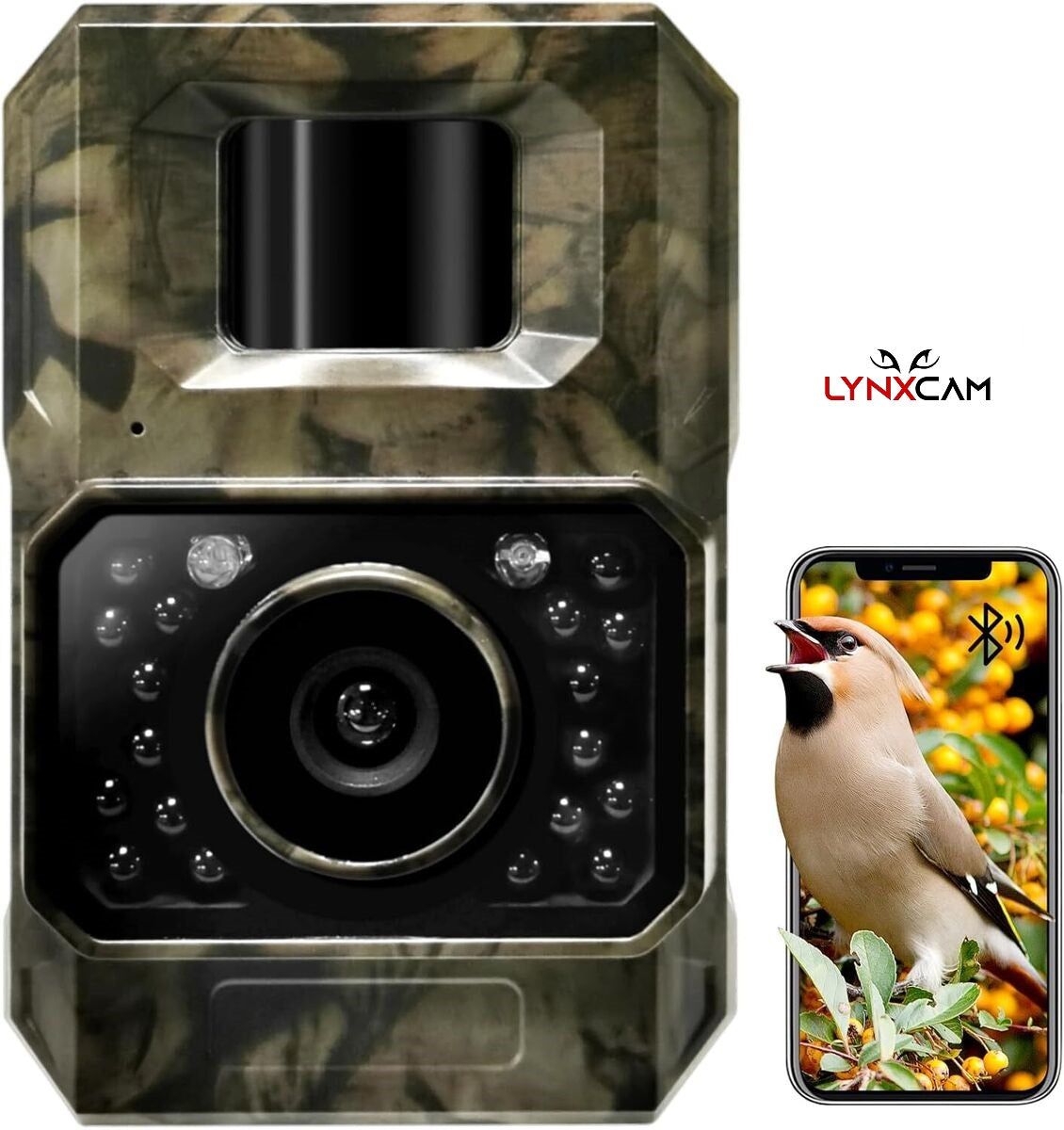 LYNXCAM Camera monitorizare 48 MP 30FPS  WiFi Bluetooth FULL HD leduri invizibile ,panou solar