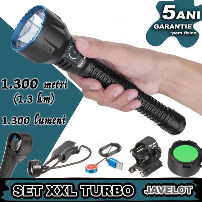 Set complet lanterna vanatoare Olight Javelot XXL Turbo - Articole Vanatoare
